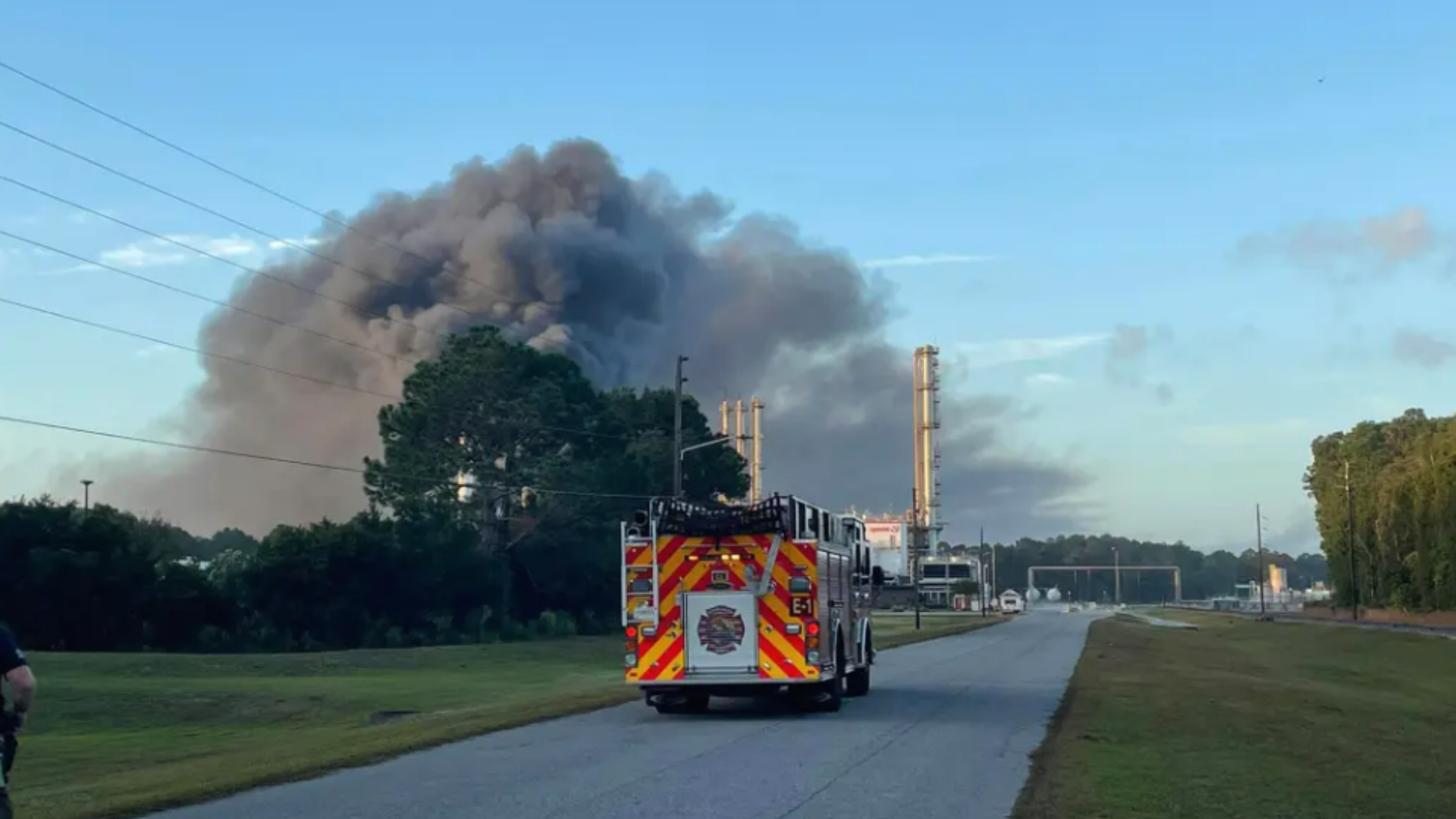 Image of the explosion in chemical plant of Symrise in Glynn. Source: PKB News 