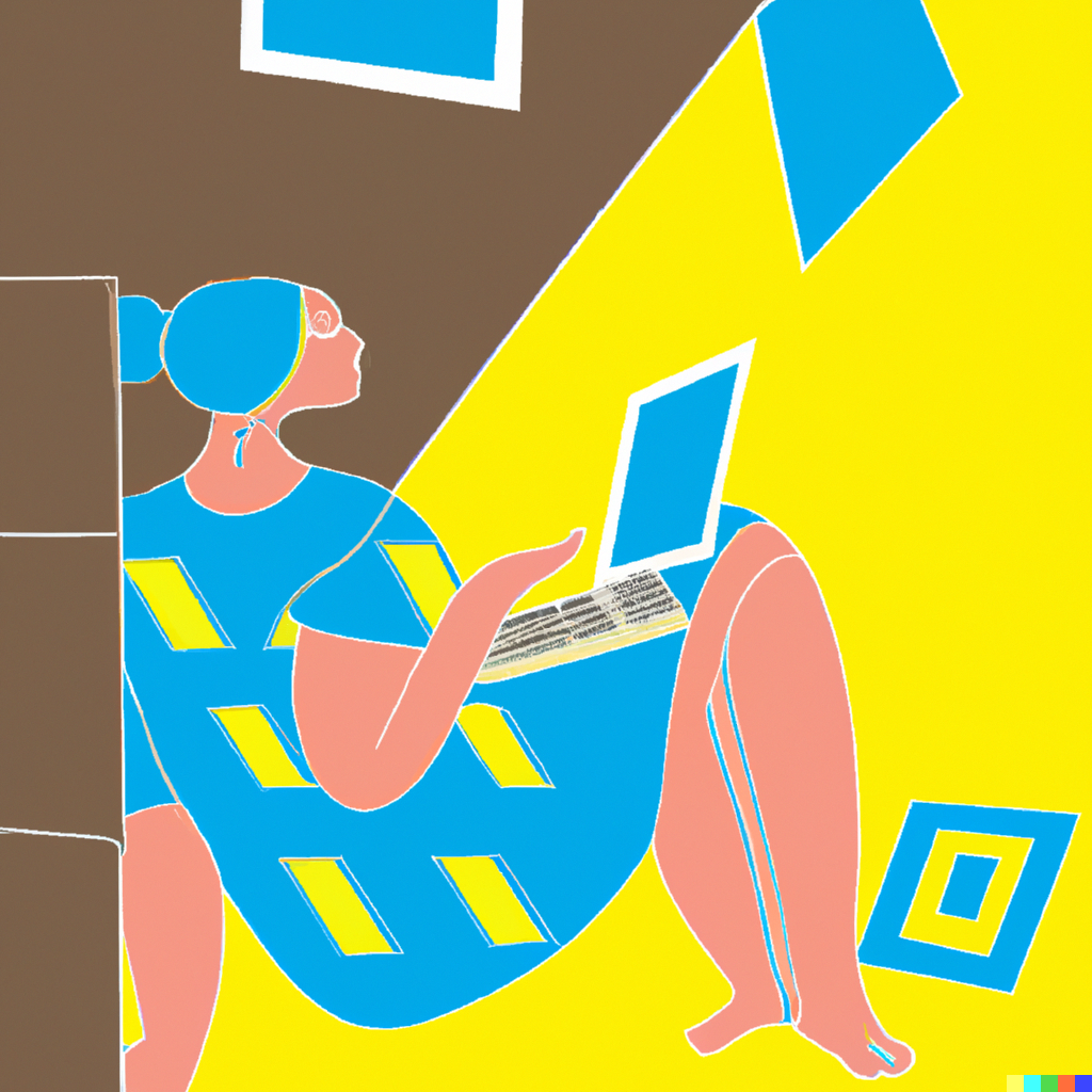 DALL·E 2023 03 17 12.36.50   a girl in a computer in matisse style 