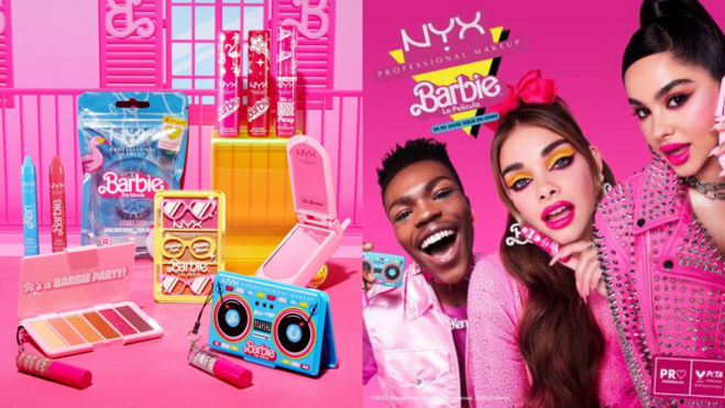 Productos de la colección de Barbie de NYX Productos de la colección de Barbie de NYX