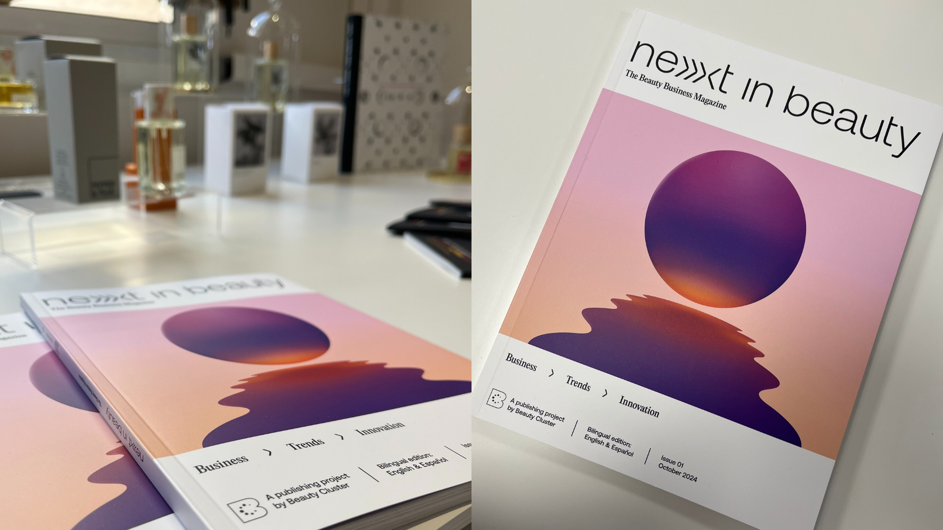 The first number of Next in Beauty Magazine 