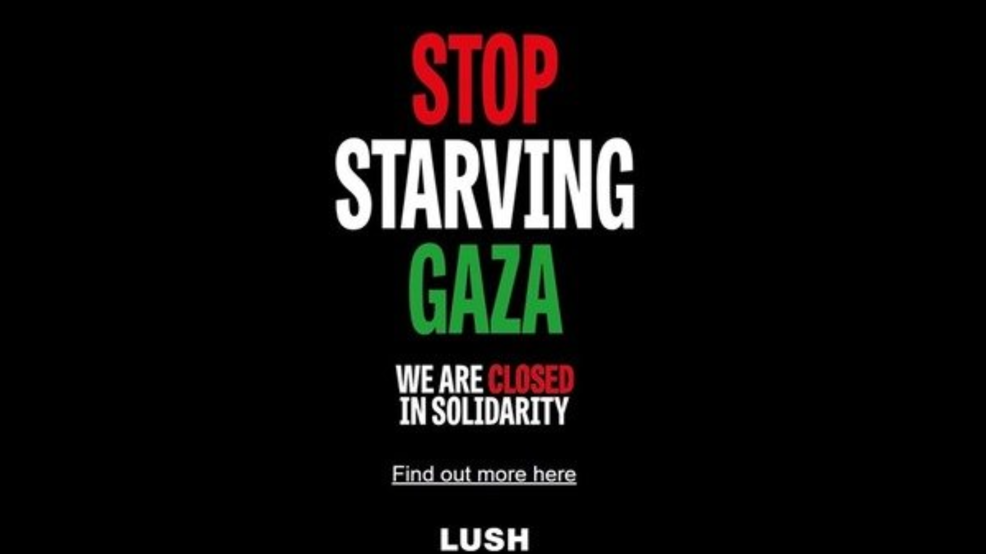 Lush apoya a Palestina 